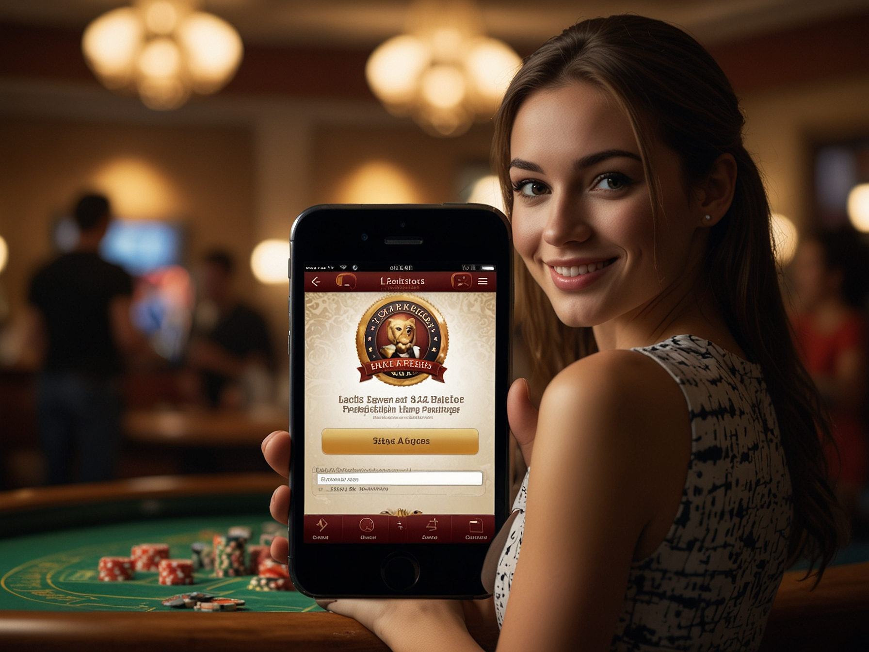 Sign up visual with smiling player