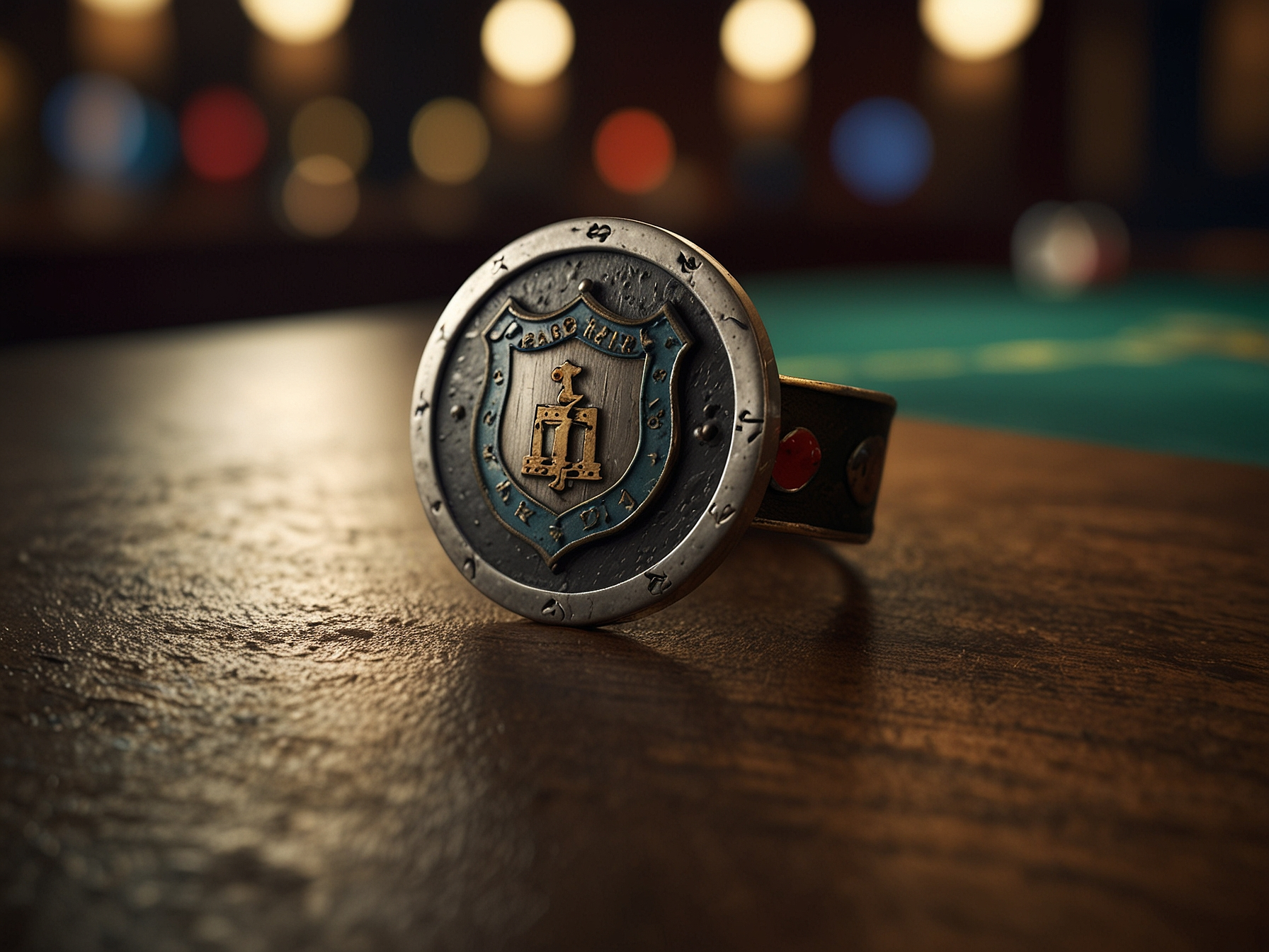 Secure gaming visual with shield and cards